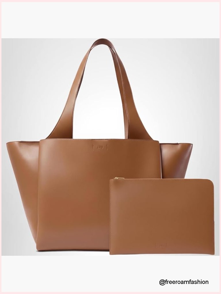 Large Tote Bag With Laptop Sleeve Detachable Crossbody Strap 22l